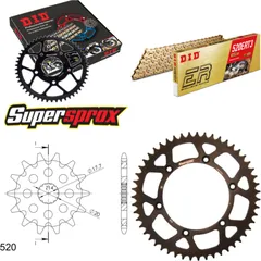 Kettensatz Alu schwarz für: Gas Gas EC125 03-12 13-51-114 DID520ERT2(G&G) Clip