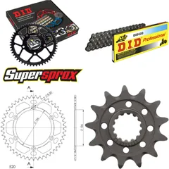 Kettensatz Alu schwarz für: Gas Gas EC250 97-99 13-47-116 DID520 Clip