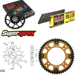 Kettensatz Stealth gold für: BETA RR125 Motard 07-14 13-50-126 DID428HD Clip