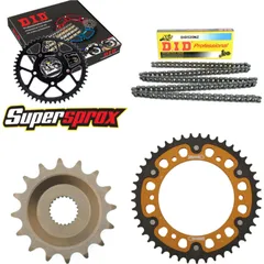 Chain Kit Stealth gold for: APRILIA ETX350 Tuareg Wind 8 16-45-104 DID520NZ Clip