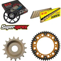 Chain Kit Stealth gold for: APRILIA ETX350 Tuareg Wind 8 16-45-104 DID520VX3(G&B) Clip