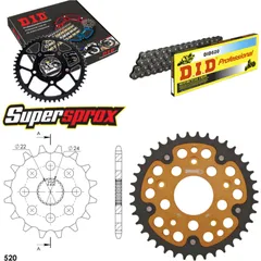 Chain Kit Stealth gold for: APRILIA RS125 Extrema/Replic 16-39-106 DID520 Clip