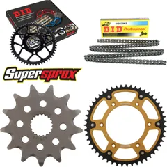 Chain Kit Stealth gold for: HONDA CR125 R 87-96/CR125 R 13-51-114 DID520NZ Clip