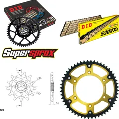 Chain Kit Stealth gold for: HONDA CR125 R 04-07 13-52-116 DID520VX3(G&B) rivet