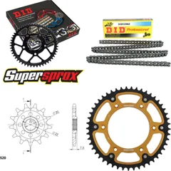 Kettensatz Stealth gold für: HONDA CRF250 R 10-13 13-49-116 DID520NZ Clip