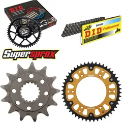 Kettensatz Stealth gold für: HONDA CRF450 R 04-08 13-48-114 DID520 Clip