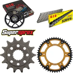 Chain Kit Stealth gold for: HONDA CR500 R 92-01 14-49-114 DID520VX3 Clip