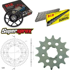 Kettensatz Stealth gold für: HONDA CL250 SC 82-83 14-51-106 DID520VX3 Clip