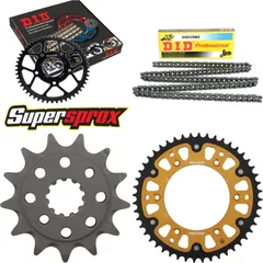 Chain Kit Stealth gold for: HONDA XR250 R 96-04 13-48-106 DID520NZ Clip