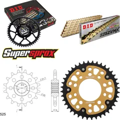 Chain Kit Stealth gold for: HONDA CB500 /R /S 94-03 15-40-108 DID525ZVM-X(G&G) rivet