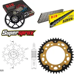 Chain Kit Stealth gold for: HONDA CBF500 04-08/CBF500 AB 15-41-116 DID525VX3 rivet