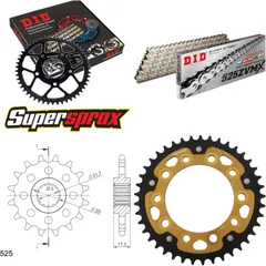 Chain Kit Stealth gold for: HONDA CBF500 04-08/CBF500 AB 15-41-116 DID525ZVM-X(S&S) rivet