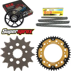 Chain Kit Stealth gold for: HONDA XR400 R 96-06 15-45-108 DID520NZ Clip