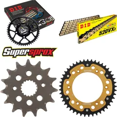Chain Kit Stealth gold for: HONDA XR400 R 96-06 15-45-108 DID520VX3(G&B) rivet