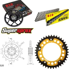 Chain Kit Stealth gold for: HONDA NC750 D Integra 14-16/ 17-39-112 DID520VX3 endless