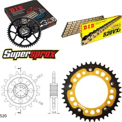 Chain Kit Stealth gold for: HONDA NC750 D Integra 14-16/ 17-39-112 DID520VX3(G&B) endless