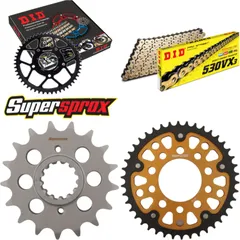 Kettensatz Stealth gold für: HONDA CBR1000 F 89-95 17-42-114 DID530VX3(G&B) Endlos