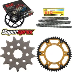 Kettensatz Stealth gold HM CRE125 Enduro 03-03 13-49-116 DID520NZ Clip
