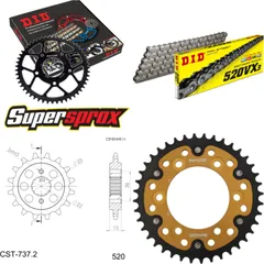 Chain Kit Stealth gold for: DUCATI 907 i.e. 92-92 15-40-108 DID520VX3 rivet