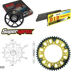 Chain Kit Stealth gold for: YAMAHA WR125 99-01/YZ125 99-01 13-48-112 DID520 Clip