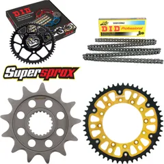 Chain Kit Stealth gold for: YAMAHA WR250 F 01-04/WR250 F 13-50-114 DID520NZ Clip