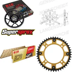 Chain Kit Stealth gold for: YAMAHA XV125 Virago 103km/h 14-45-114 DID520ERT2(G&G) Clip