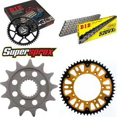 Chain Kit Stealth gold for: YAMAHA WR250 F 05-06 13-52-116 DID520VX3 Clip