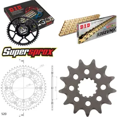 Chain Kit Stealth gold for: YAMAHA YZ250 08-08/YZ400 F 9 13-49-114 DID520ZVM-X(G&G) rivet