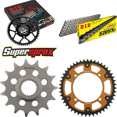 Kettensatz Stealth gold für: YAMAHA TT600 E 96-98 15-47-110 DID520VX3 Clip
