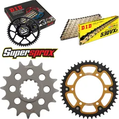 Kettensatz Stealth gold für: YAMAHA FZS1000 Fazer 01-05 16-44-116 DID530VX3(G&B) Niet
