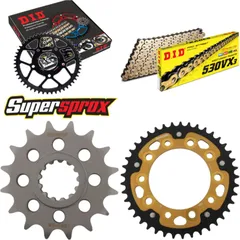 Chain Kit Stealth gold for: YAMAHA YZF1000 R1/R1M 15-15 16-41-114 DID530VX3(G&B) rivet