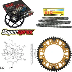 Chain Kit Stealth gold for: KAWASAKI KX125 90-91 12-48-112 DID520NZ Clip