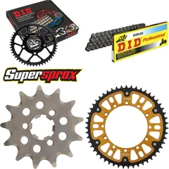 Kettensatz Stealth gold für: KAWASAKI KX125 04-08 13-51-114 DID520 Clip