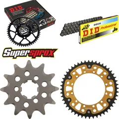 Chain Kit Stealth gold for: KAWASAKI KX125 98-99 12-48-112 DID520 Clip