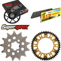 Chain Kit Stealth gold for: KAWASAKI KX125 96-97 13-50-112 DID520 Clip