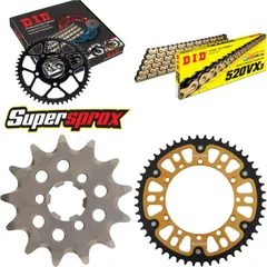 Chain Kit Stealth gold for: KAWASAKI KX125 96-97 13-50-112 DID520VX3(G&B) Clip