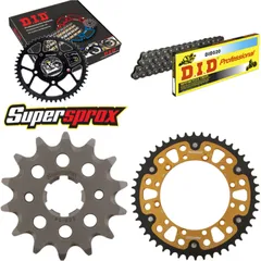Chain Kit Stealth gold for: KAWASAKI KX250 90-91 14-48-114 DID520 Clip