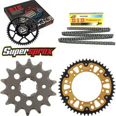 Chain Kit Stealth gold for: KAWASAKI KX250 92-93 14-49-114 DID520NZ Clip