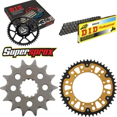 Chain Kit Stealth gold for: KAWASAKI KX250 99-01 14-49-114 DID520 Clip