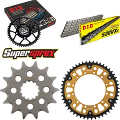 Chain Kit Stealth gold for: KAWASAKI KX250 99-01 14-49-114 DID520VX3 rivet