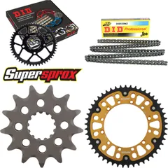 Chain Kit Stealth gold for: KAWASAKI KX250 02-04 13-49-114 DID520NZ Clip