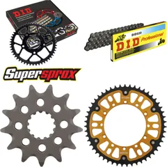 Chain Kit Stealth gold for: KAWASAKI KX250 05-06 13-51-116 DID520 Clip
