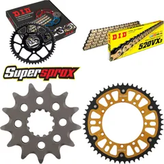 Chain Kit Stealth gold for: KAWASAKI KX250 05-06 13-51-116 DID520VX3(G&B) Clip