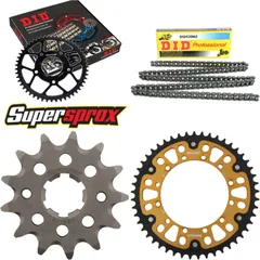Chain Kit Stealth gold for: KAWASAKI KX250 97-98 13-49-114 DID520NZ Clip