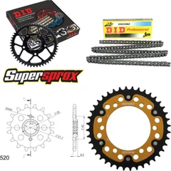 Kettensatz Stealth gold für: KAWASAKI EL252 F Eliminator 14-40-112 DID520NZ Clip