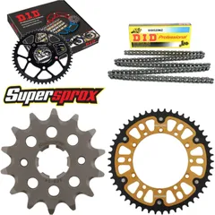 Chain Kit Stealth gold for: KAWASAKI KLX250 R 93-98/KLX3 14-50-110 DID520NZ Clip
