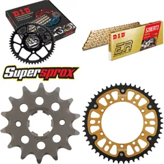 Chain Kit Stealth gold for: KAWASAKI KLX250 R 93-98/KLX3 14-50-110 DID520ERT2(G&G) Clip