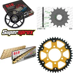 Chain Kit Stealth gold for: KAWASAKI ZX-6R /RR 09-12/ZX- 16-43-112 DID520ZVM-X(G&G) rivet