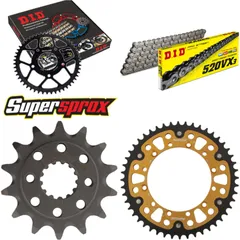 Chain Kit Stealth gold for: KAWASAKI KLX650 R 93-96 14-48-110 DID520VX3 Clip