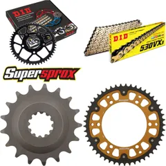 Chain Kit Stealth gold for: KAWASAKI GPZ900 R 84-89 17-49-112 DID530VX3(G&B) rivet
